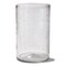 12.75" Headlands Hurricane Large Clear Blown Glass Vase with White Wave Pillar Candle Holder